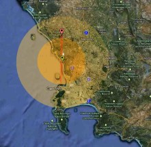 Cape Town evacuation zones 20km and 50km