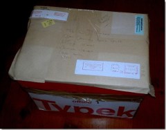 Box containing REBID documents