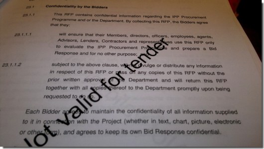 REBID confidentiality clause