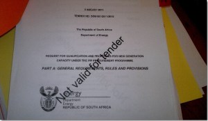 Front page of REBID document
