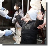 Child in Fukushima being tested for radiation