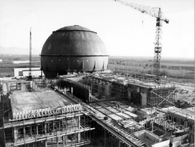 Gargliano nuclear plant under construction in 1961