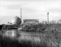 Gargliano nuclear plant view across river