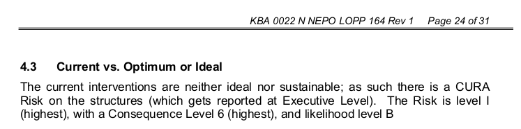 Extract from report: neither ideal nor sustainable