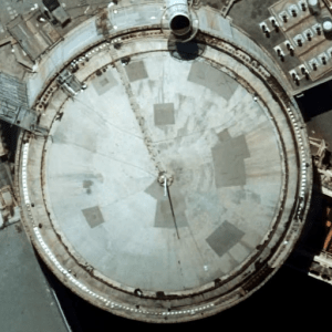 Photo of the corrosion on Koeberg unit 2 containment dome